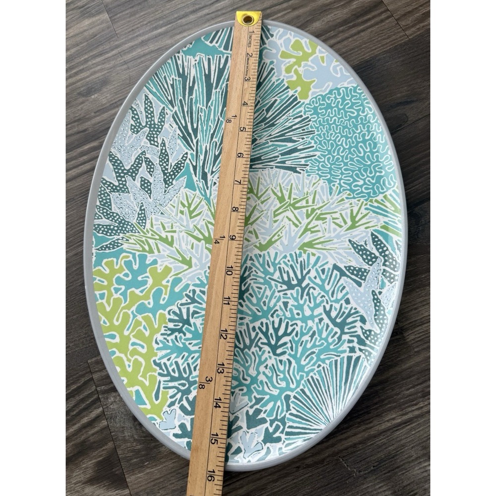 Platter & Serving Bowl Set Coastal Beach Seaside Nautical Tropical Resort Island - Picture 8 of 8